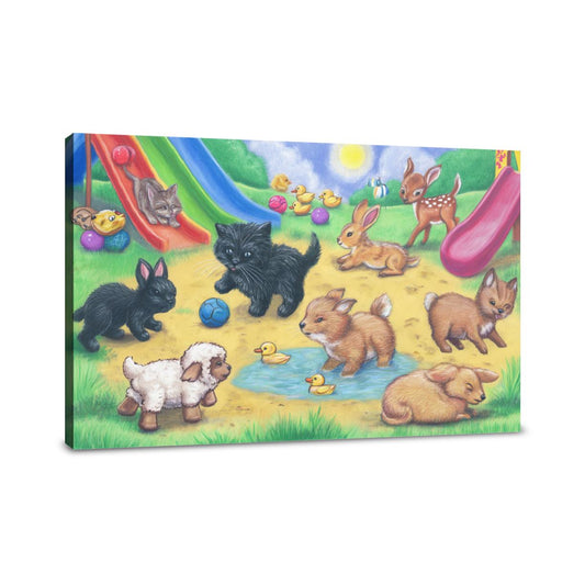 Baby Animals Playground Canvas - Main Image