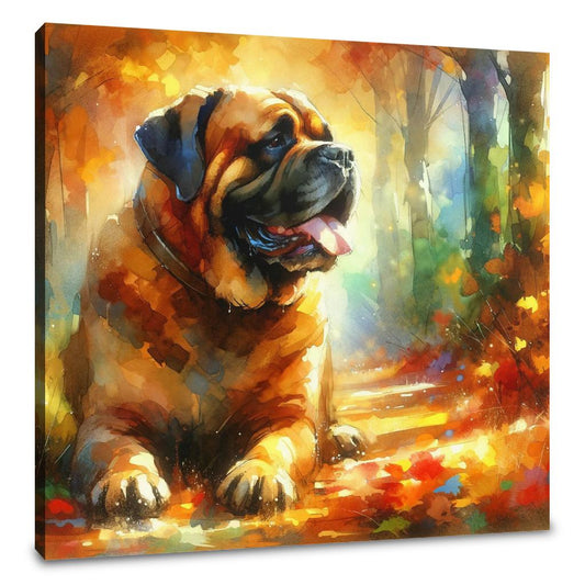 Autumn Stroll Bullmastiff Canvas - Main Image