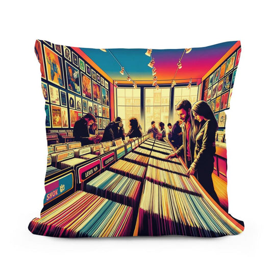 Vinyl Revival Cotton Cushion - Main Image