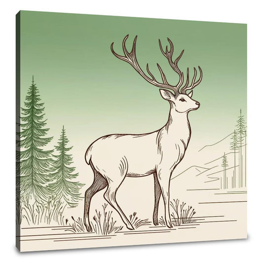 Graceful Deer Canvas - Main Image