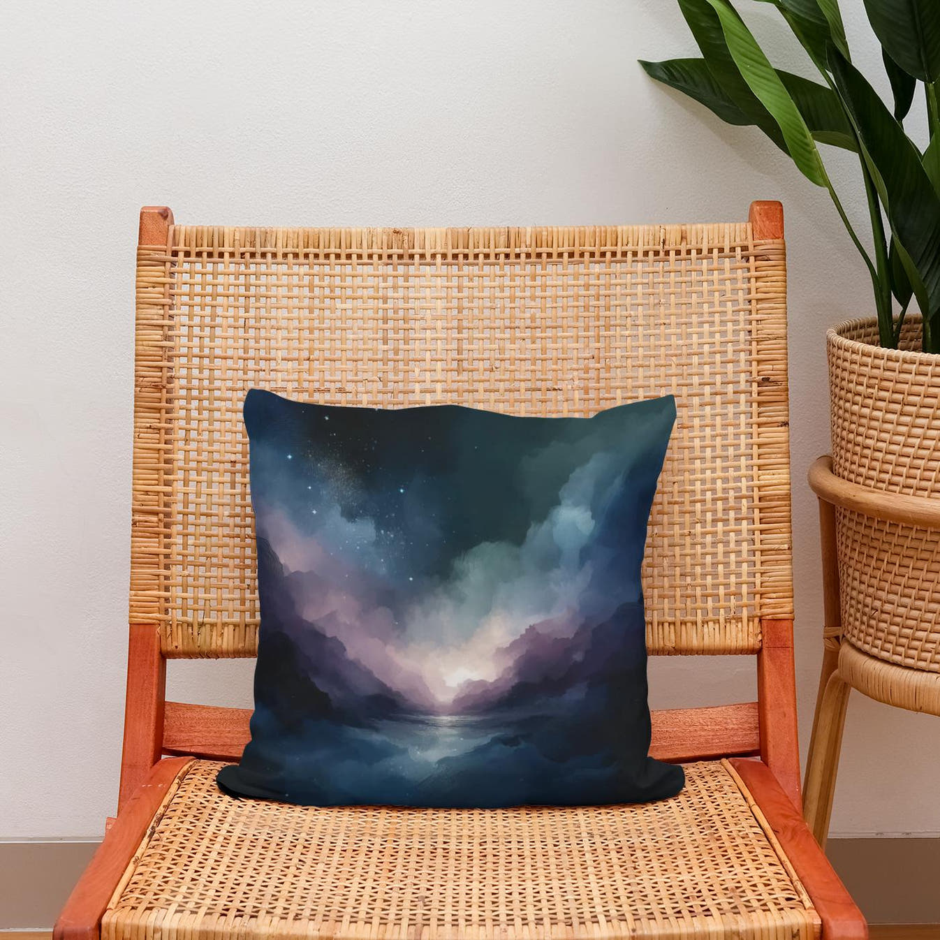 Nocturnal Serenity Cotton Cushion - Secondary Image 2