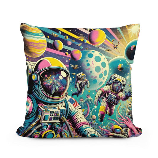 Cosmic Pop Odyssey Cotton Cushion - Main Image