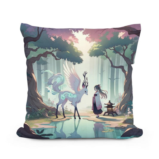 Enchanted Forest Encounter Cotton Cushion - Main Image