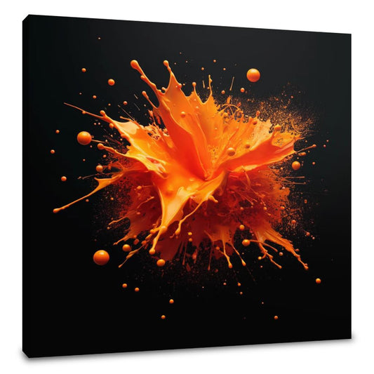 Vibrant Orange Splash Canvas - Main Image