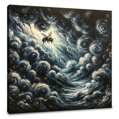 Bee Amidst the Storm Canvas - Main Image