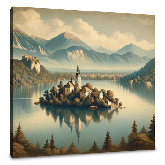 Lake Bled Nostalgia Canvas - Main Image