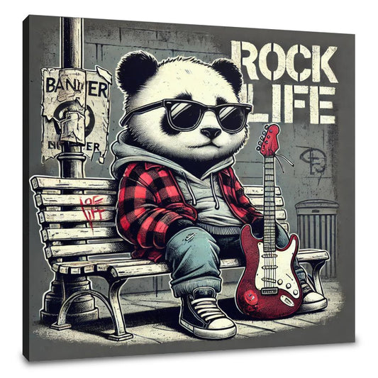 Rock Star Panda Canvas - Main Image