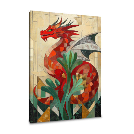 Welsh Dragon Leek Canvas - Main Image