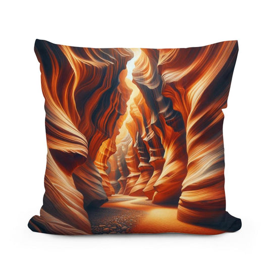 Canyon Passageways Cotton Pillow - Main Image
