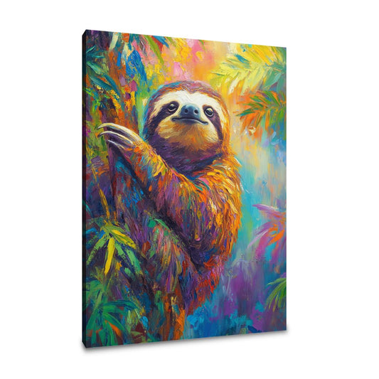 Rainbow Joy Sloth Canvas - Main Image