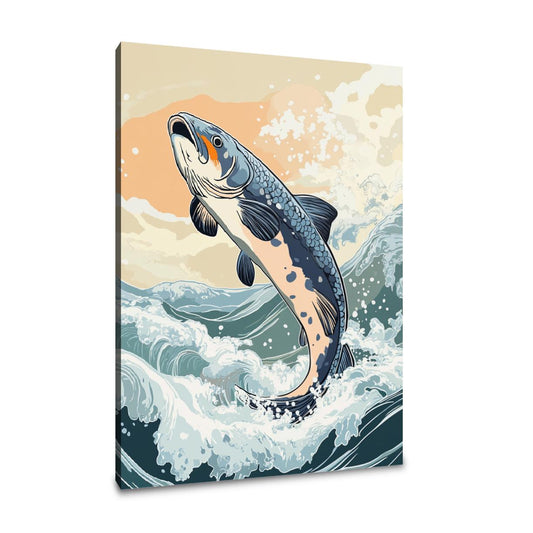 Leaping Fish Canvas - Main Image