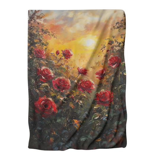 Sunset Rose Garden Blanket - Main Image