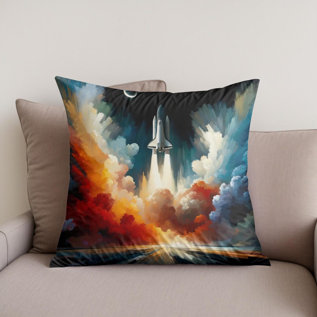 Cosmic Ascent Cotton Cushion - Secondary Image