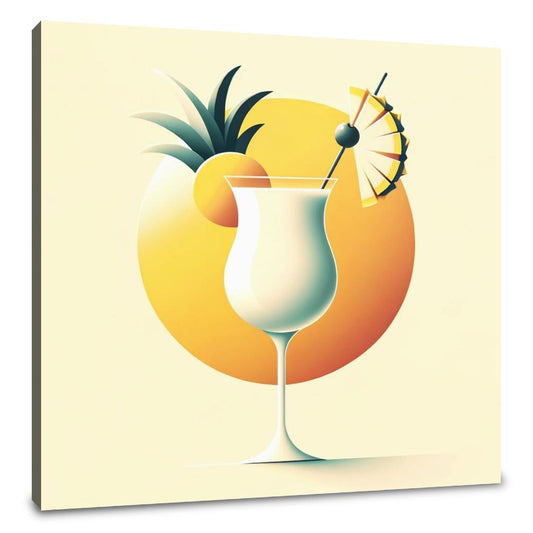 Piña Colada Minimalist Dream Canvas - Main Image