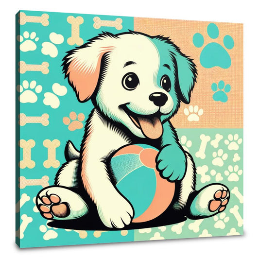 Joyful Pup Canvas - Main Image