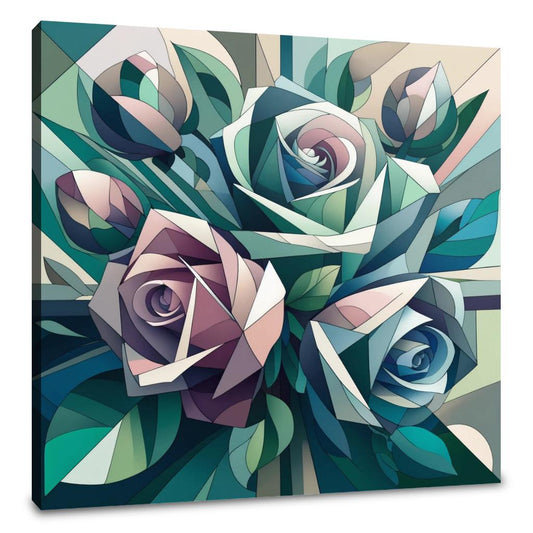 Cubism Rose Puzzle Canvas - Main Image