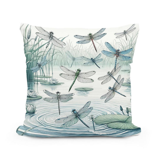 Dragonfly Waltz Cotton Cushion - Main Image