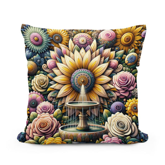 Blossom Tapestry Cotton Cushion - Main Image