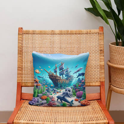 Ocean Depths Cotton Cushion - Secondary Image 2