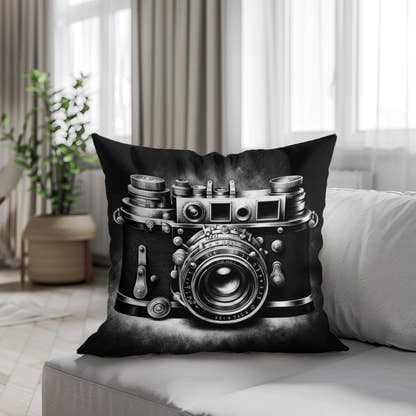 Golden Era: Vintage Camera Cotton Cushion - Secondary Image 4