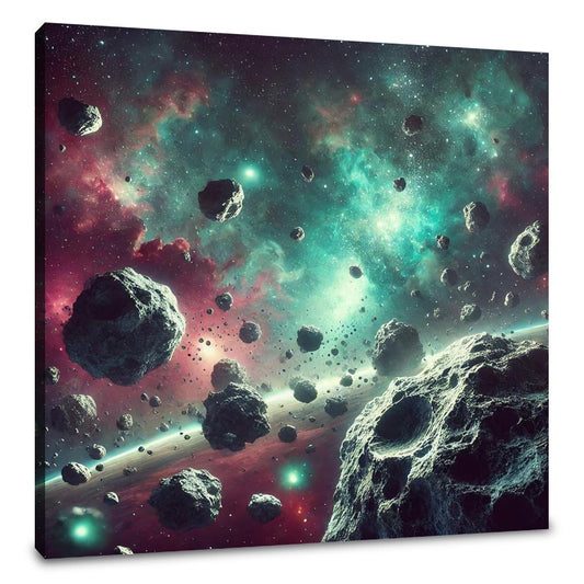 Cosmic Asteroid Field Canvas - Main Image
