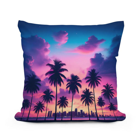 Miami Twilight Cotton Cushion - Main Image