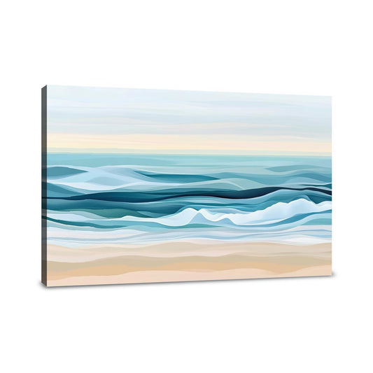 Tranquil Beach Waves Canvas - Main Image