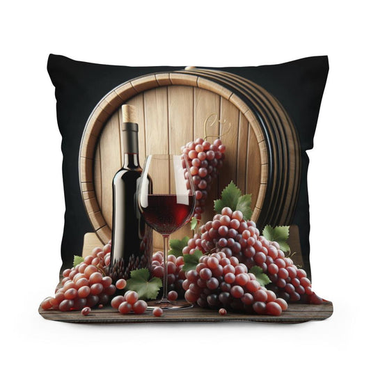 Red Wine Harvest Cotton Cushion - Main Image