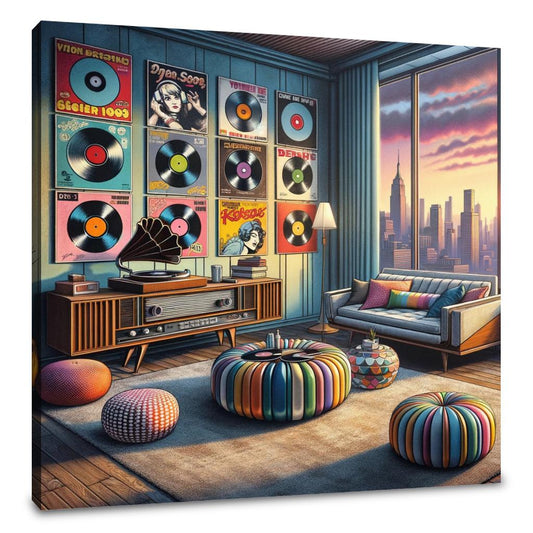 Retro Pop Vinyl Canvas - Main Image
