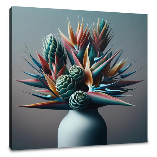 Exotic Blooms Close-Up Canvas - Main Image