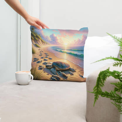 Turtle Haven Dawn Cotton Cushion - Secondary Image 5
