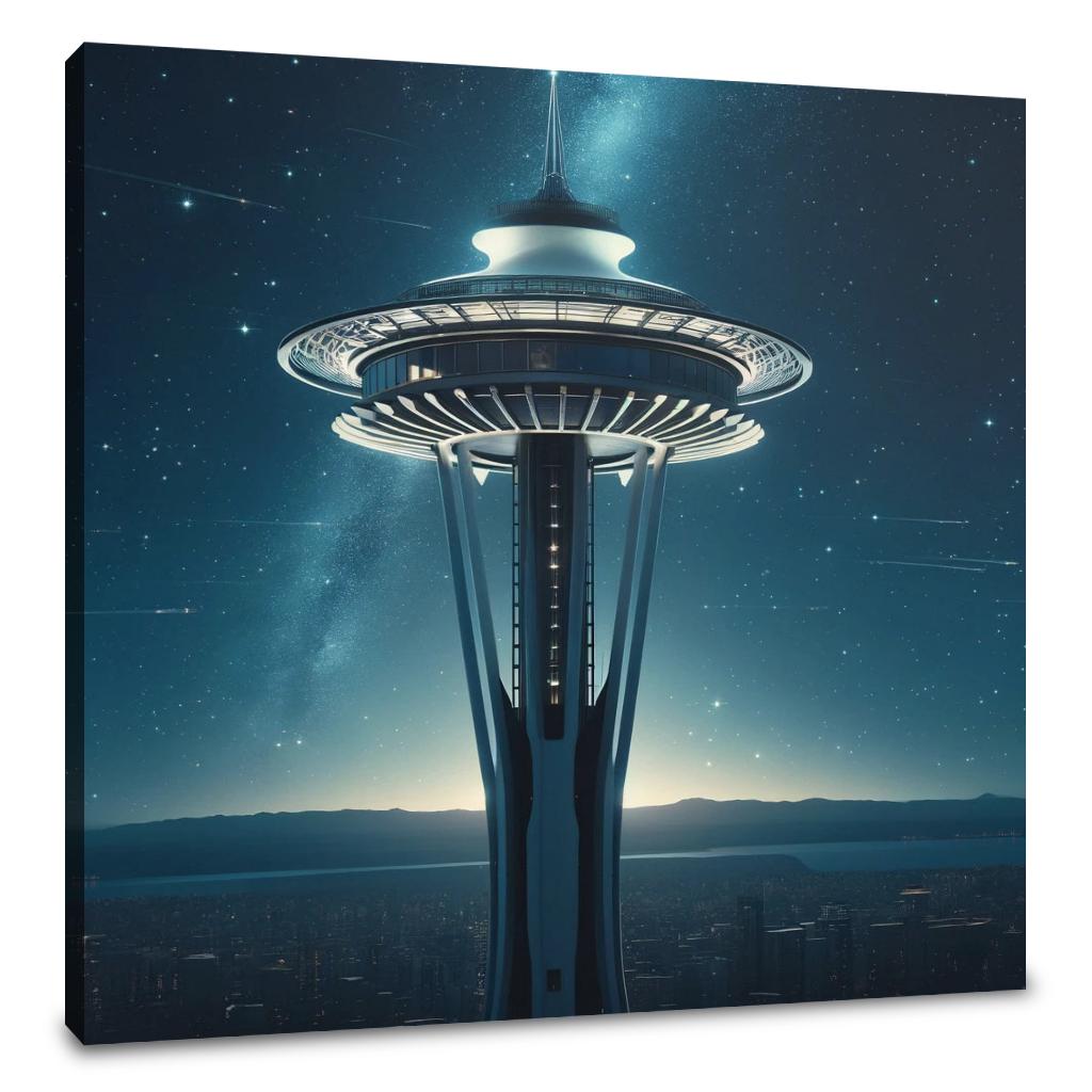 Space Needle Sky Canvas - Main Image