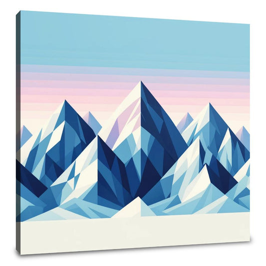 Winter Peaks Geometry Canvas - Main Image