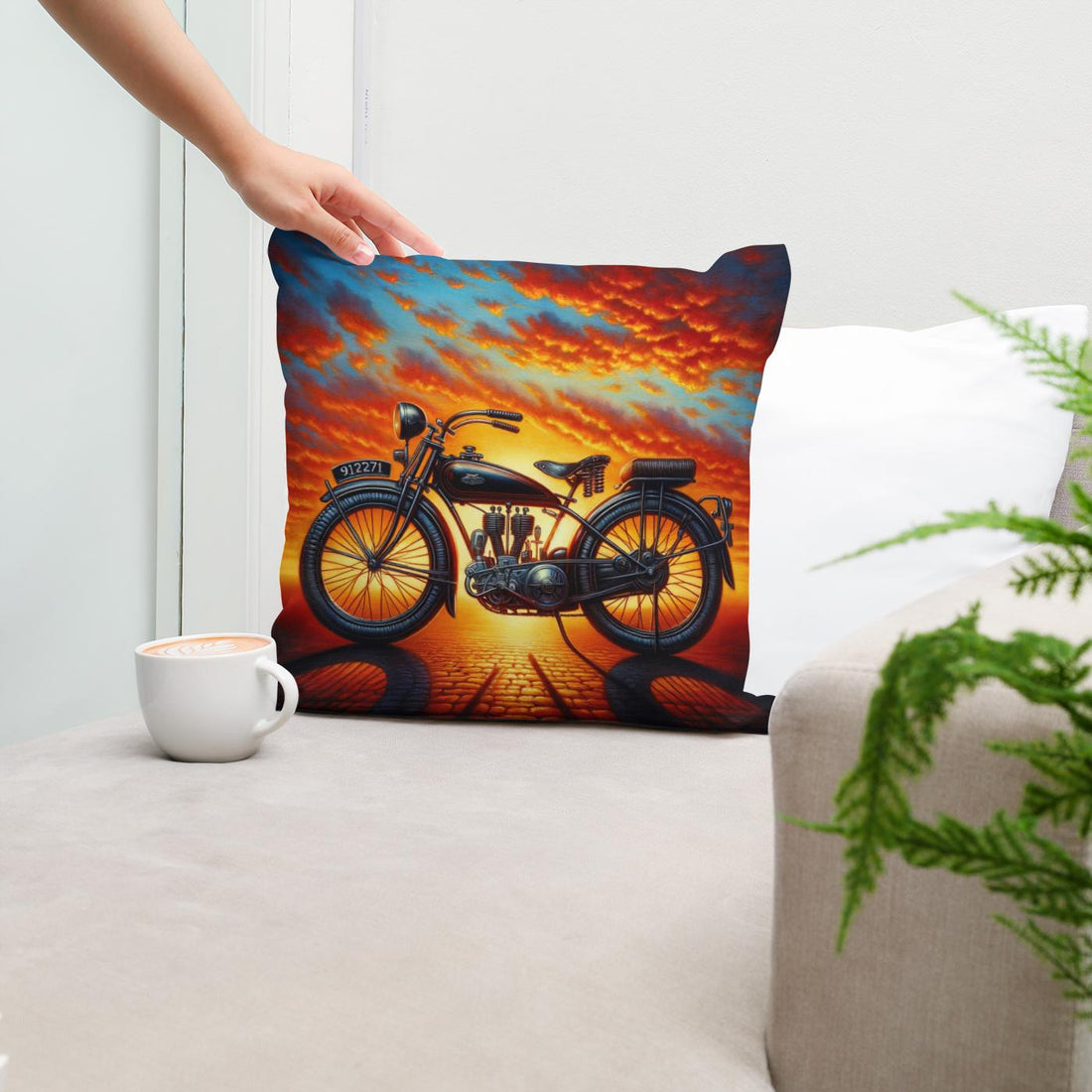 Sunset Ride Cotton Cushion - Secondary Image 5