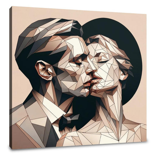 Whisper of Geometric Love Canvas - Main Image
