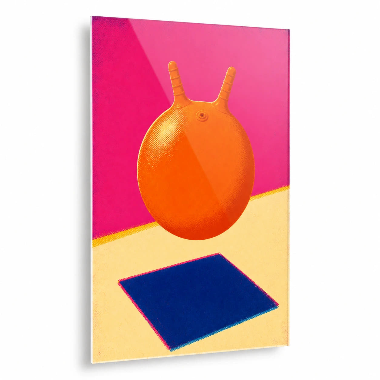 Space Hopper Shadow acrylic print on white background