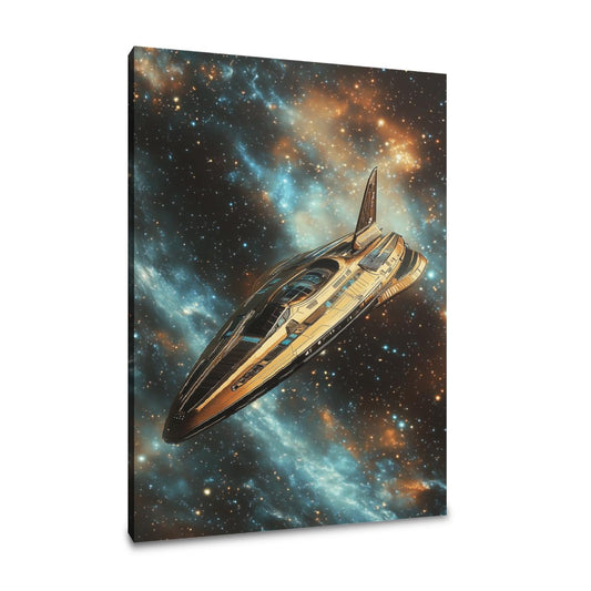 Retro Spaceship Canvas - Main Image