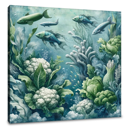Underwater Veggie Adventure Canvas - Main Image