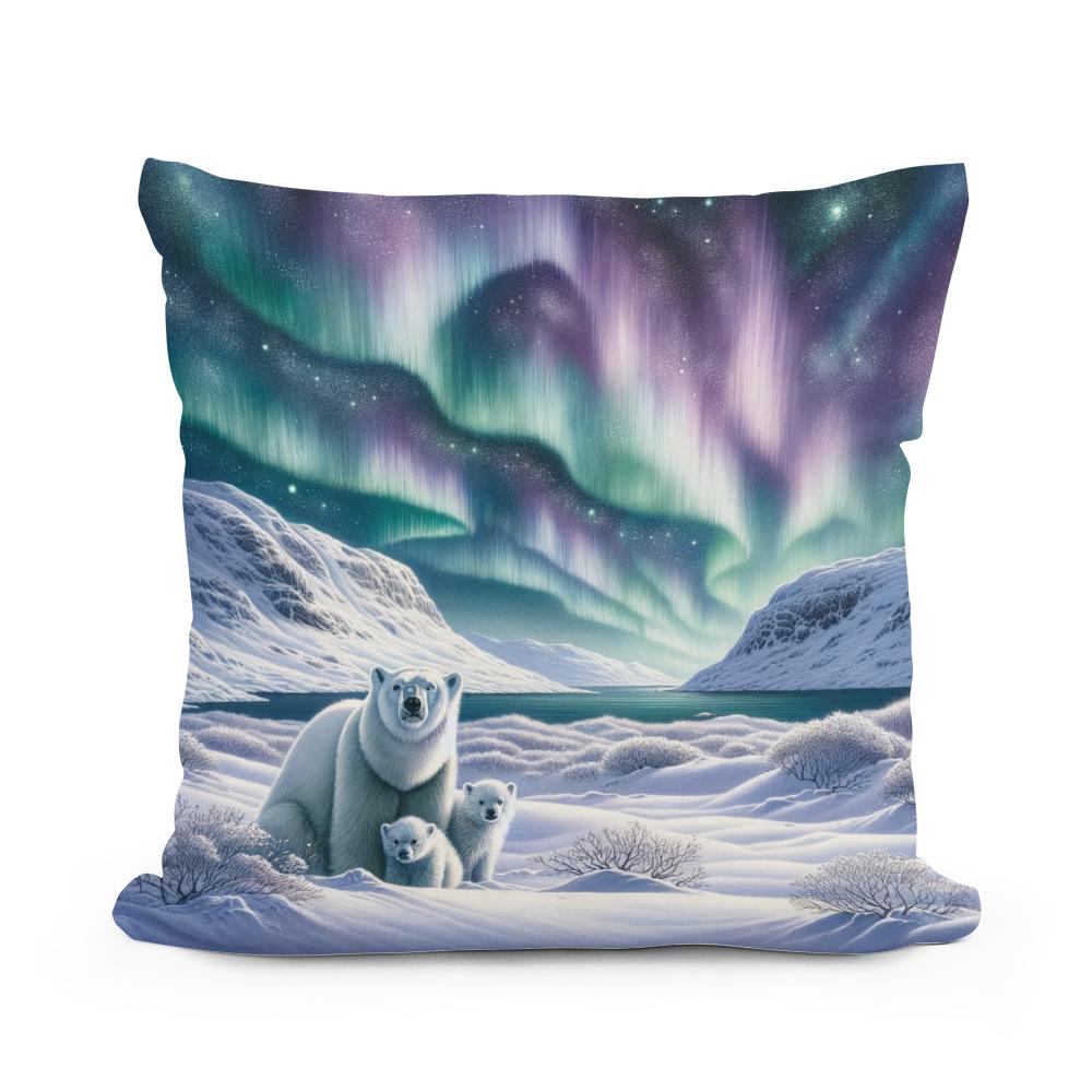 Arctic Whisper Cotton Pillow - Main Image