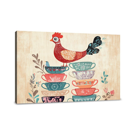 Teacup Hen Canvas - Main Image