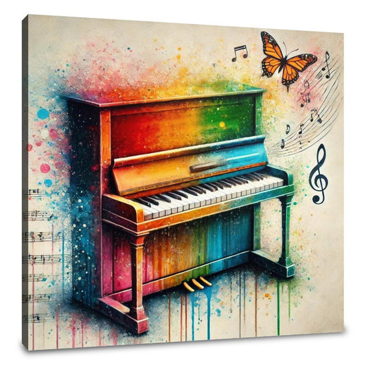 Vibrant Musical Symphony Canvas - Main Image