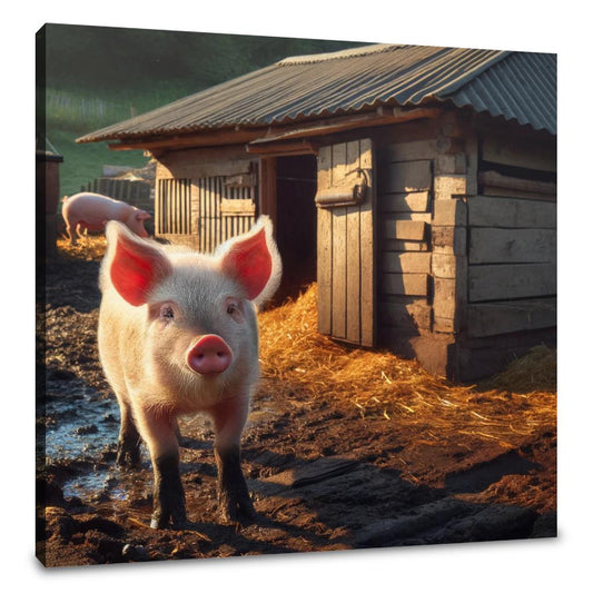 Farmyard Morning Canvas - Main Image