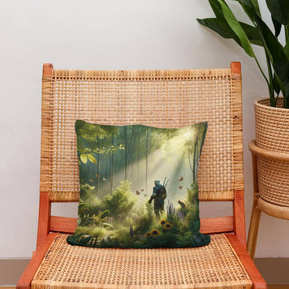 Whispering Forest Cotton Cushion - Secondary Image 2