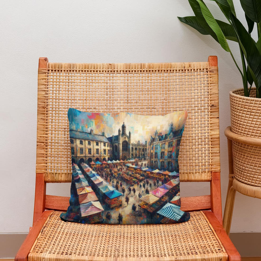 Cambridge Market Energy Cotton Cushion - Secondary Image 2