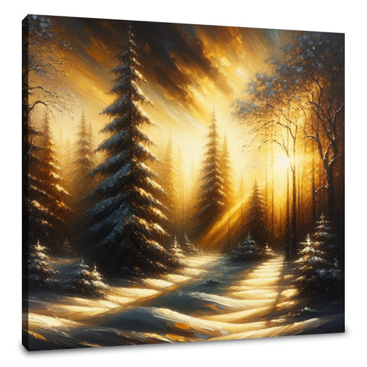 Golden Hour Winter Nostalgia Canvas - Main Image