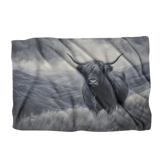 Monochrome Highland Majesty Blanket - Main Image