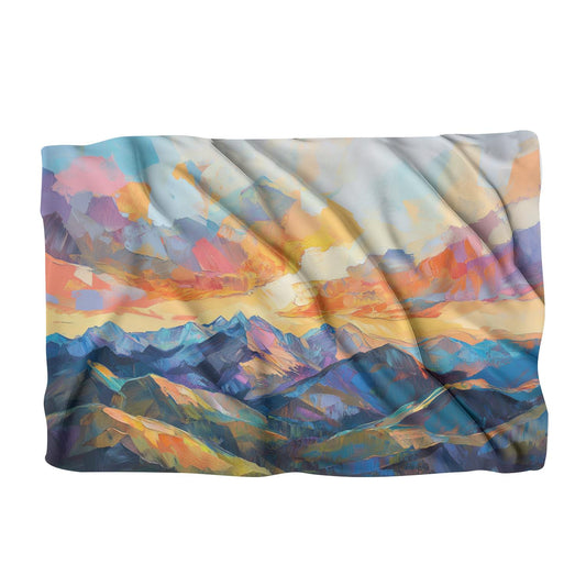 Chaotic Sunset Geometry Blanket - Main Image
