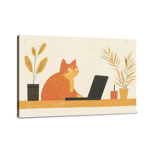 Feline Work Canvas - Main Image