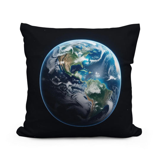Earth's Nocturnal Elegance Cotton Cushion - Main Image