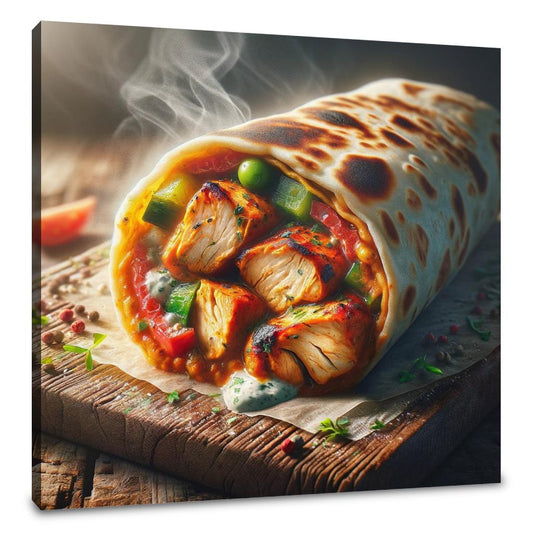 Chicken Tikka Roll Delight Canvas - Main Image